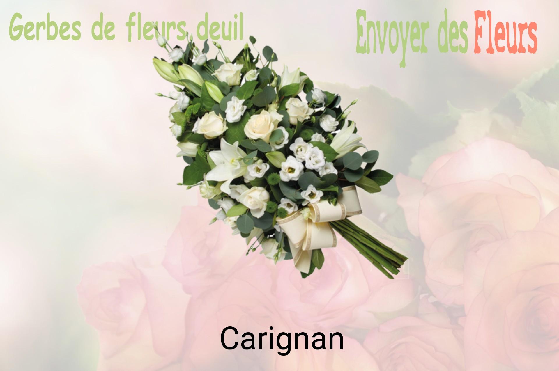 Gerbe de fleurs de deuil livrée à Carignan
